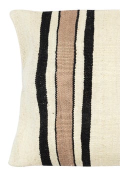 Funda de cojín de cáñamo Kilim tejida a mano de 16 "x24". Funda de cojín Vintage