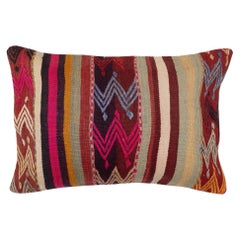 16"x24" Hand-Woven Kilim Cushion Cover. Traditional Accent Pillow. Pillowcase