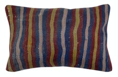 16"x24" SET OF 2 - Colorful Wool Cushion Covers. Flatweave Kilim Accent Pillows