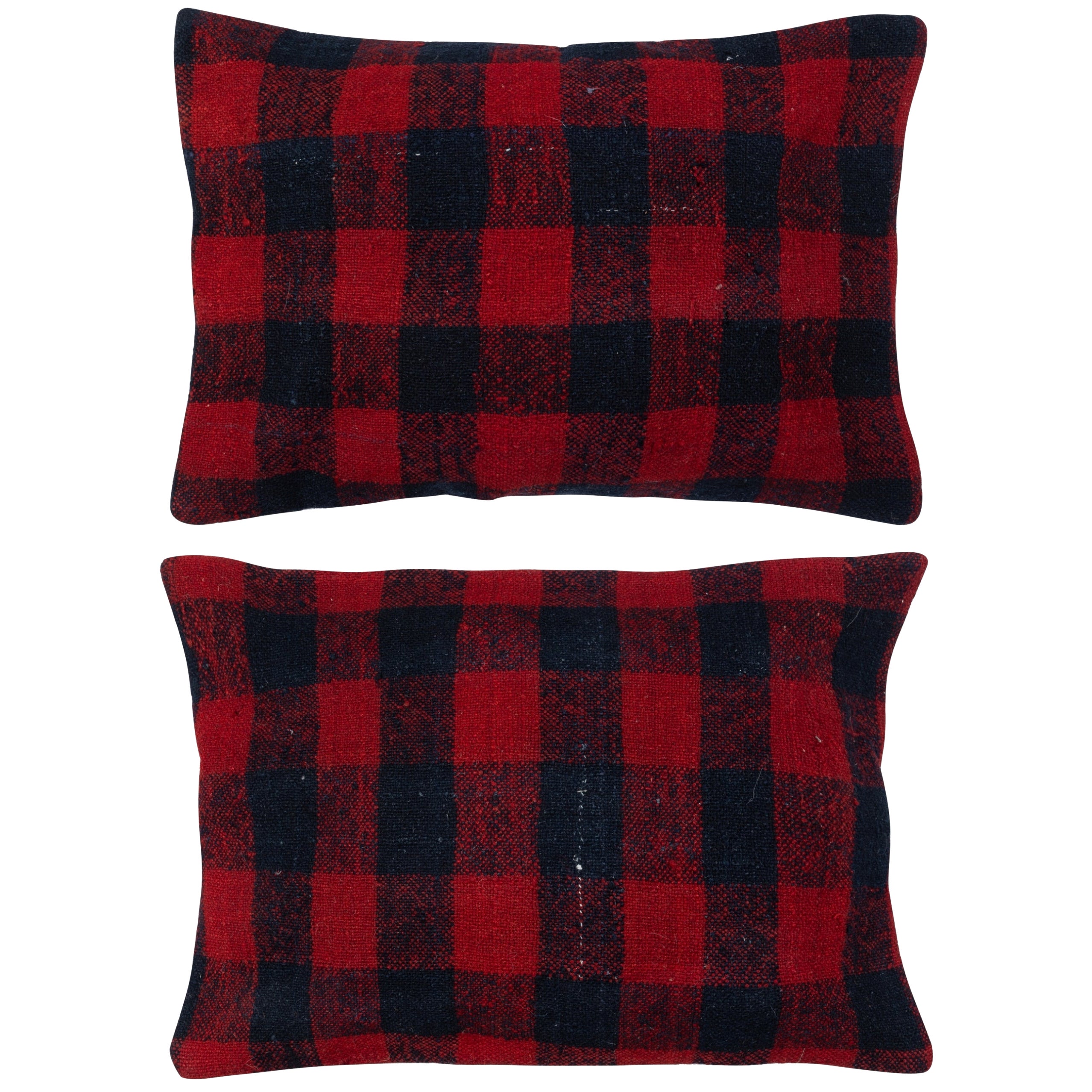 16"x24" SET OF 2 - Hand-Woven Kilim Cushion Covers. A pair of Lace Pillow Covers