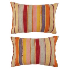 16 "x24" JUEGO DE 2 - Fundas de Cojín Kilim Tejidas a Mano. Un par de Fundas de almohada de encaje