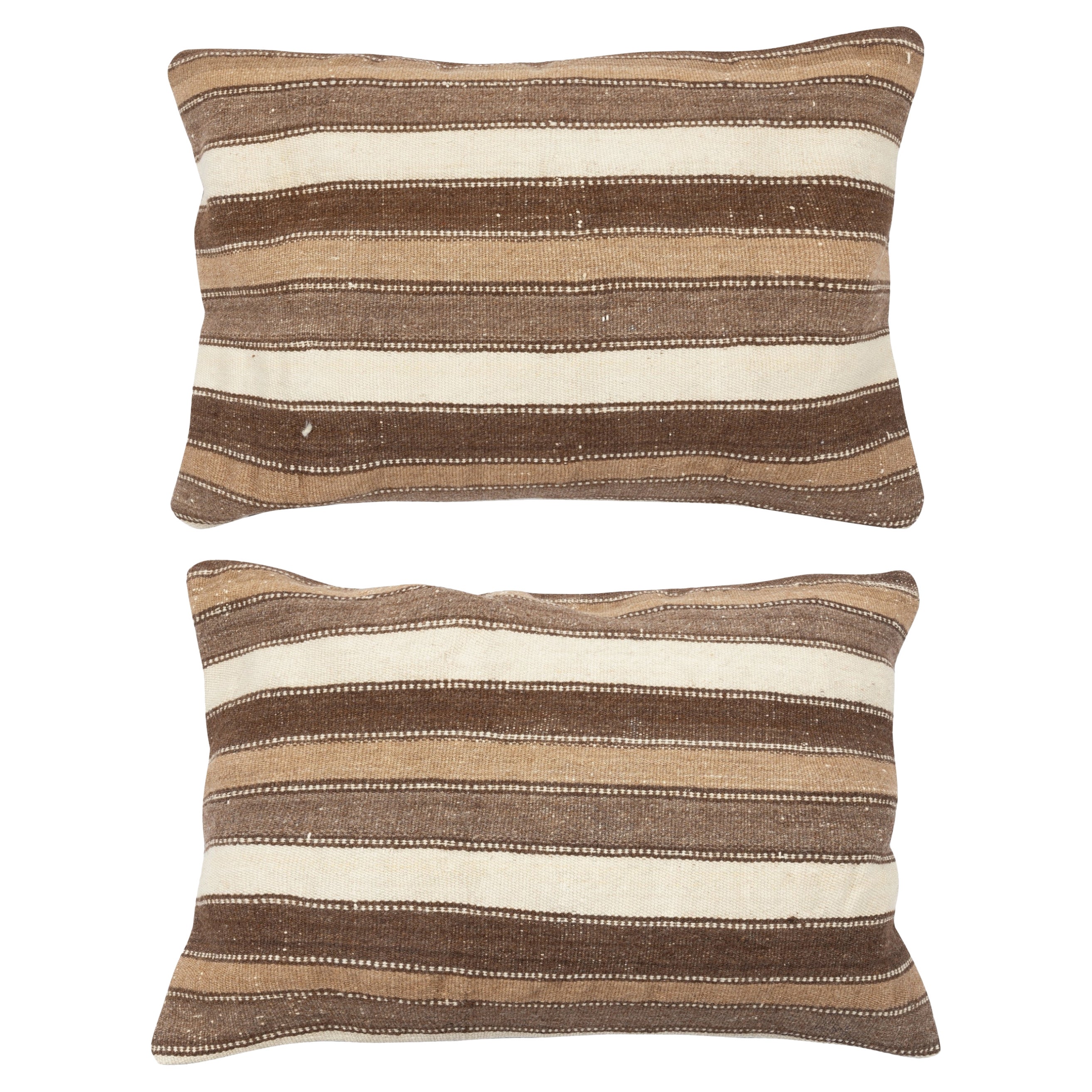 16 "x24" JUEGO DE 2 - Fundas de Cojín Kilim Tejidas a Mano. Un par de Fundas de almohada de encaje