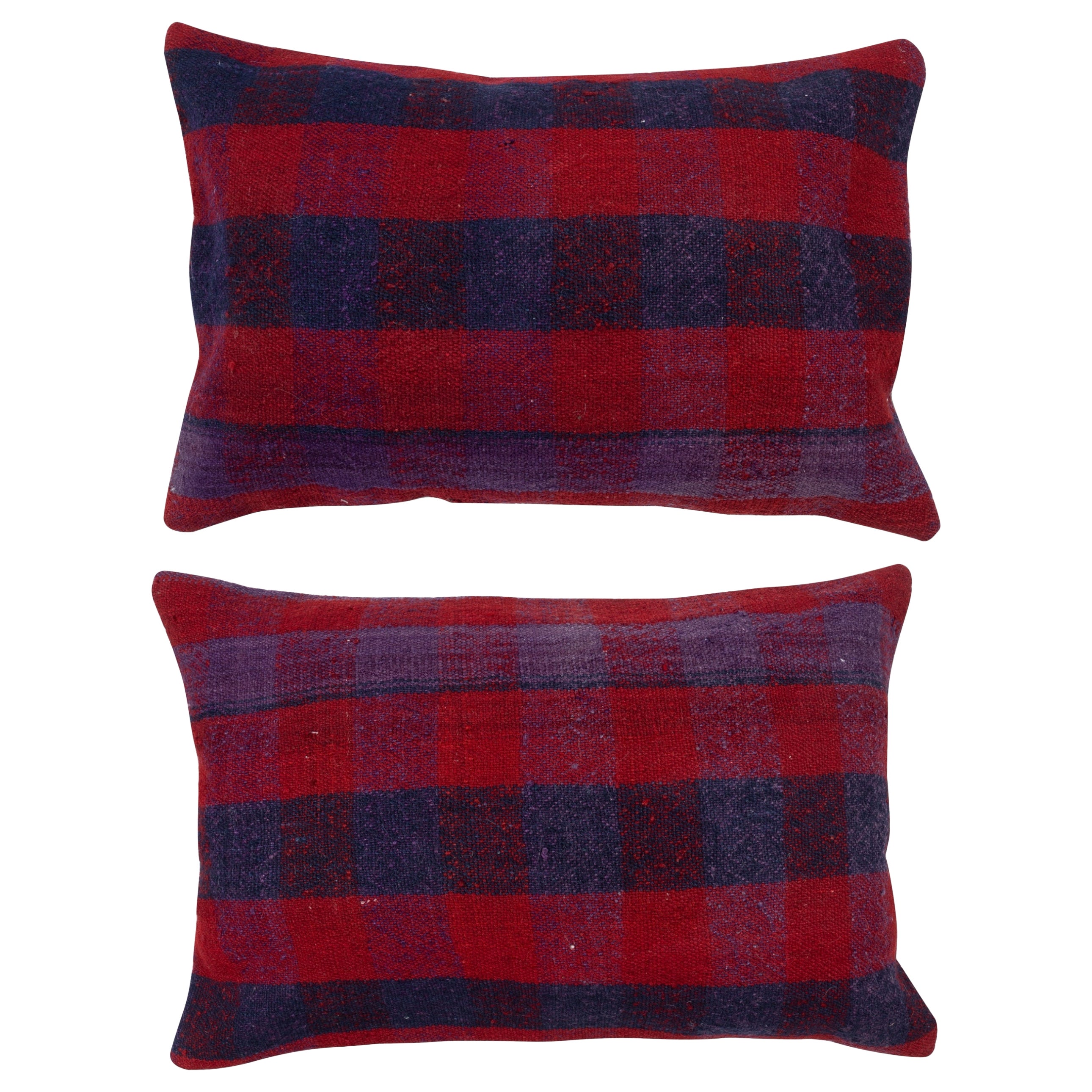 16"x24" SET OF 2 - Hand-Woven Kilim Cushion Covers. A pair of Lace Pillow Covers