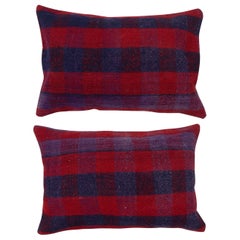 16"x24" SET OF 2 - Hand-Woven Kilim Cushion Covers. A pair of Lace Pillow Covers