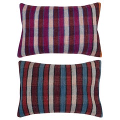 16"x24" SET OF 2 - Handmade Lumbar Pillow Covers. A pair of Kilim Cushion Covers