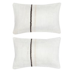 16"x24" SET OF 2 - Hemp Kilim Cushion Covers. A pair of Lumbar Pillow Covers