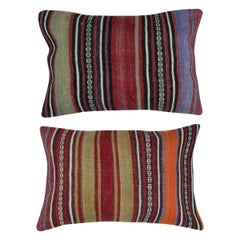 16"x24" SET OF 2 - Traditional Cushion Covers. Flatweave Kilim Accent Pillows