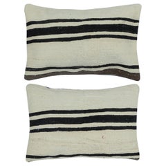 16"x24" SET OF 2 - Turkish Cushion Covers. Flatweave Kilim Accent Pillows
