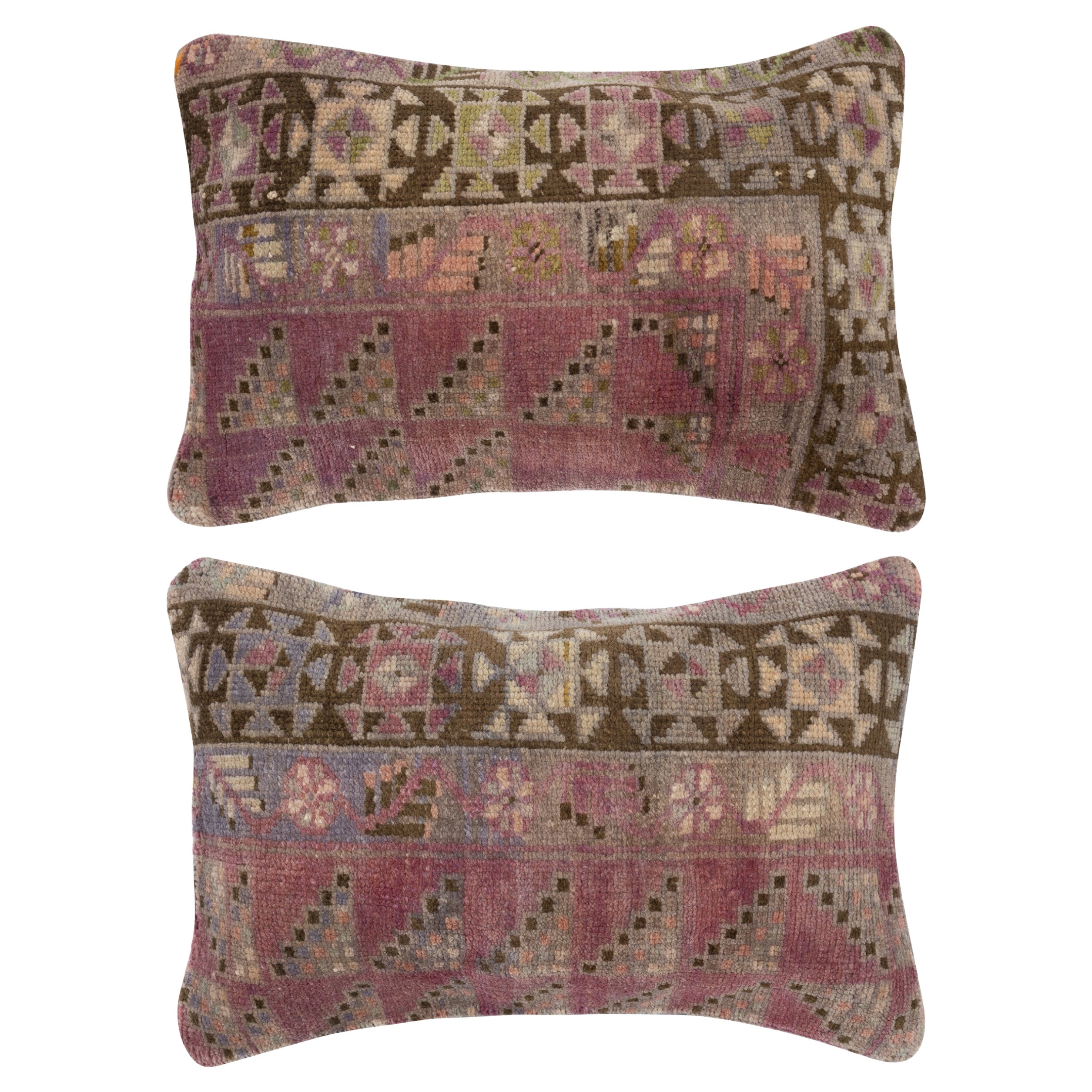 SET DI 2 DA 16 "x24" - Copricuscini vintage. Federe. Fodere per cuscini lombari