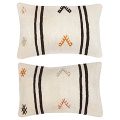 16"x24" SET OF 2 - Vintage Kilim Cushion Covers. A pair of Lumbar Pillow Covers