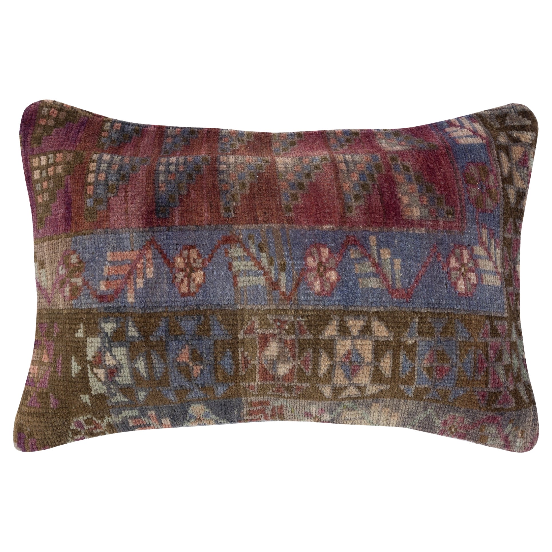 16 "x24" Traditioneller Kissenbezug. Handgefertigtes Teppich-Kissen. Vintage Lumbalkissen