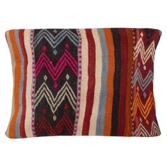 16"x24" Vintage Kilim Cushion Cover. Hand-Woven Bohemian Lumbar Pillow Cover