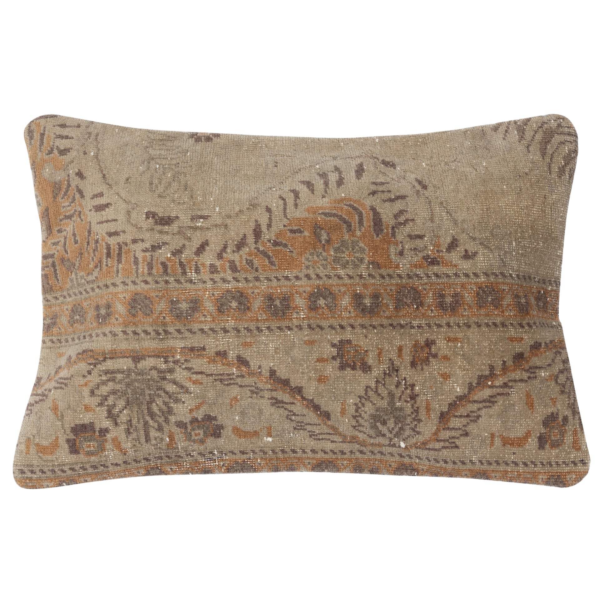 Couverture de coussin de tapis vintage 16 "x24". Oreiller lombaire turc. Housse d
oreiller