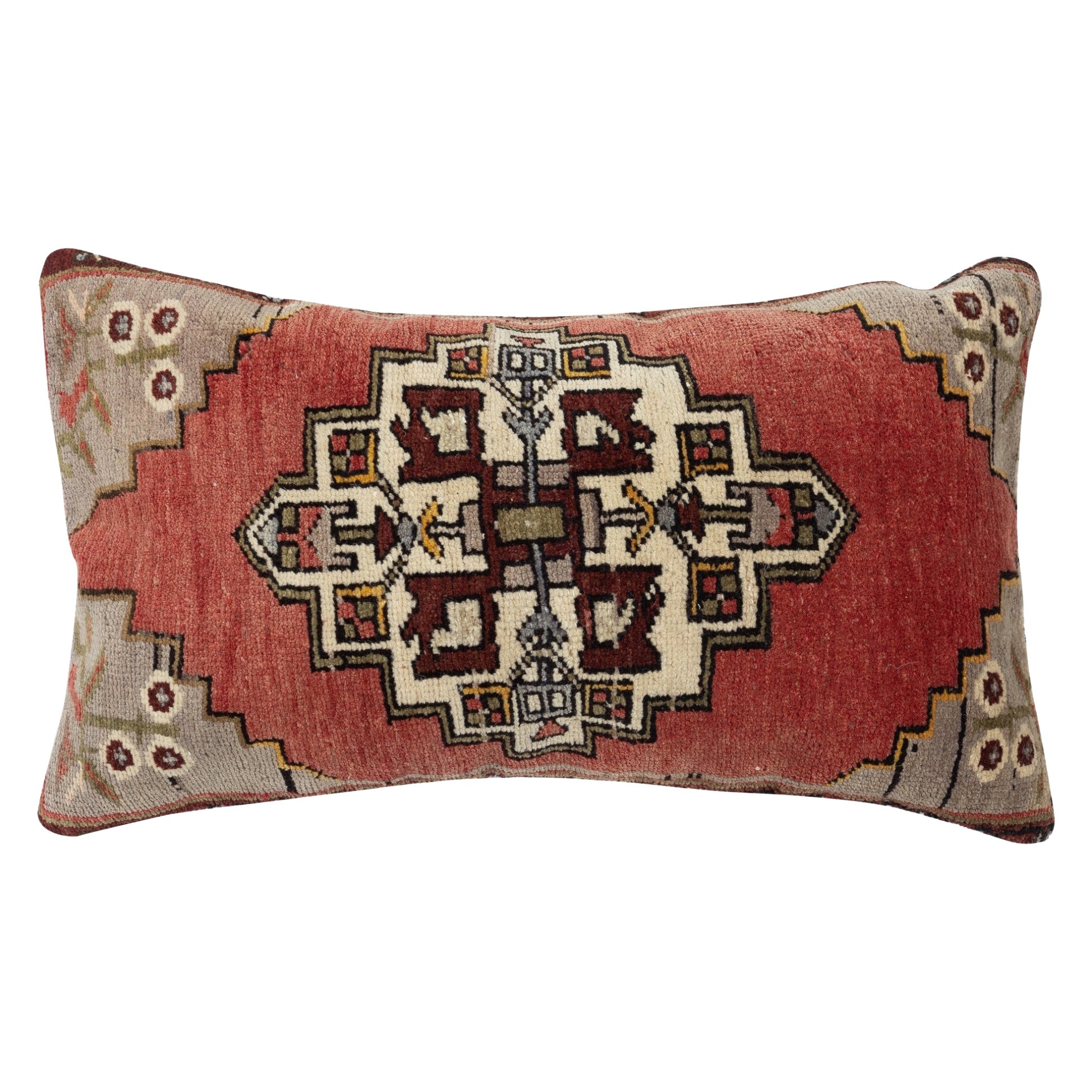 Copri cuscino lombare annodato a mano 16 "x28". Cuscino d
accento. Copricuscino vintage
