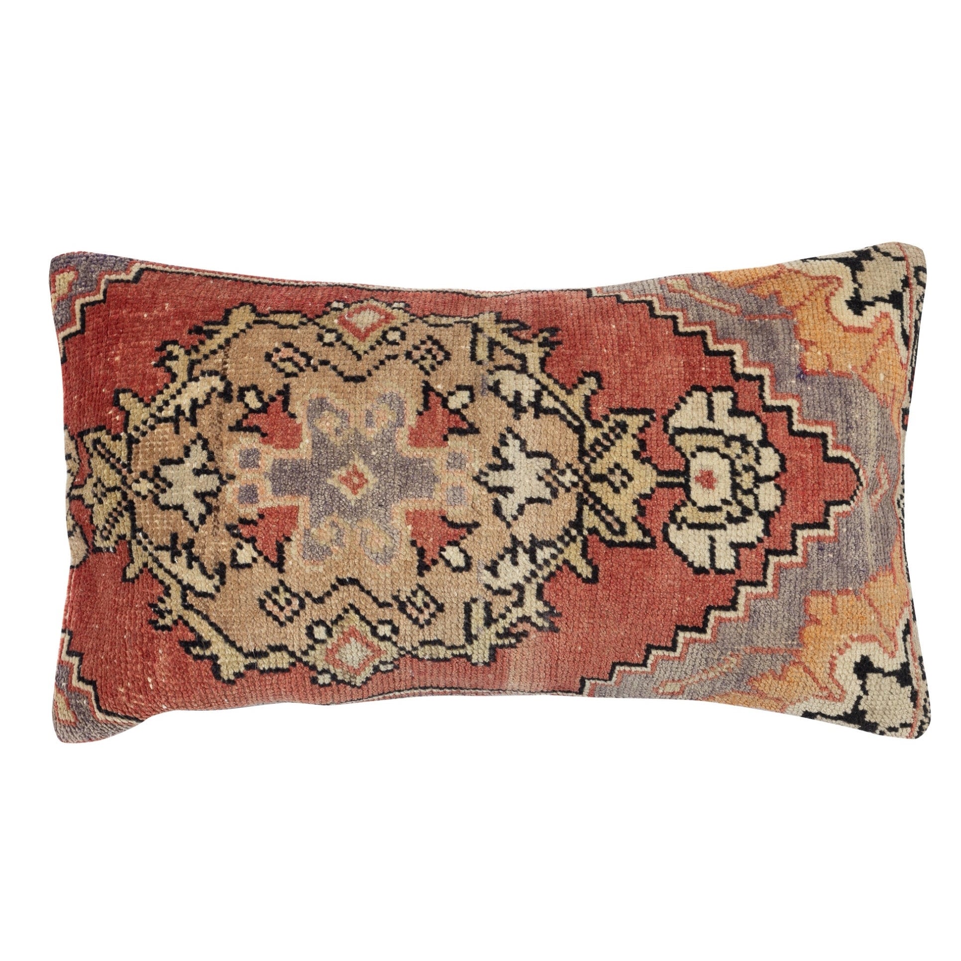 Copricuscino Kilim intrecciato a mano 16 "x28". Copricuscino lombare. Copricuscino