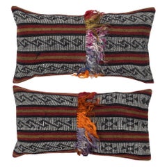 16 "x28" SET OF 2 - Housses de coussin Kilim faites à la main. Une paire de housses d
oreiller lombaire