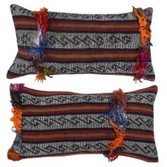 SET DI 2 DA 16 "x28" - Copricuscini Kilim fatti a mano. Un paio di fodere per cuscini lombari
