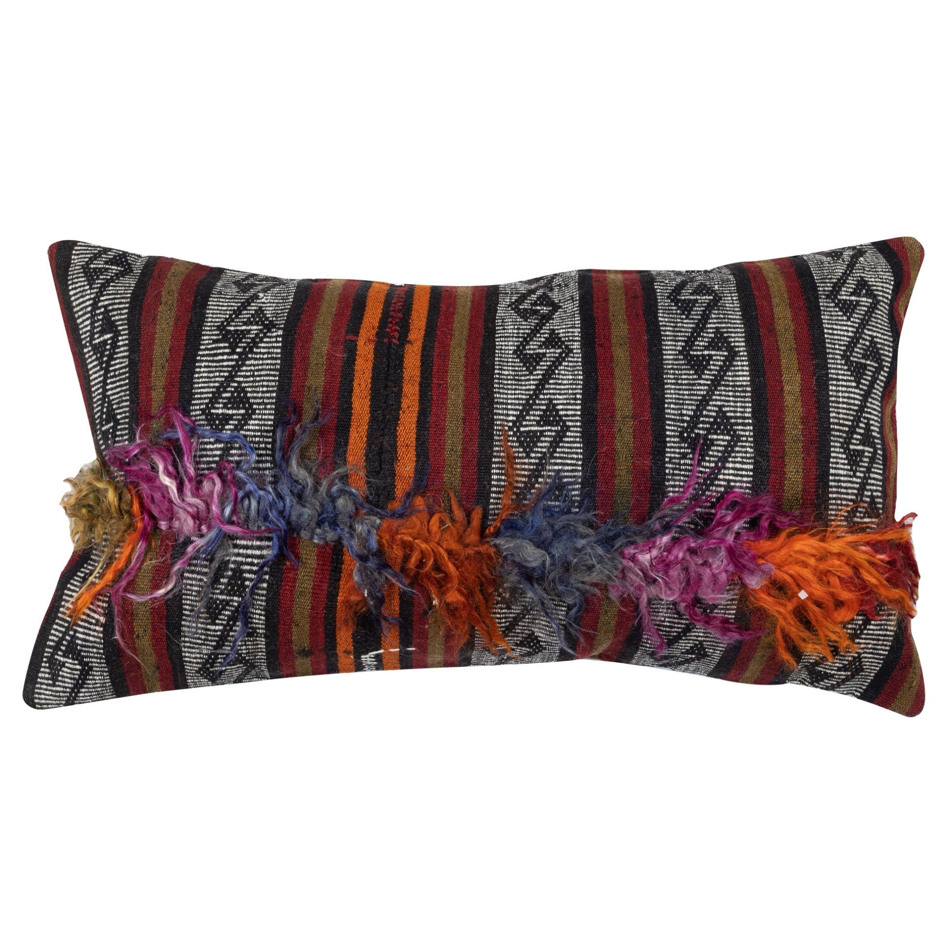 Housse de coussin Vintage Kilim 16 "x28". Housse d
oreiller faite à la main. Taie d
oreiller