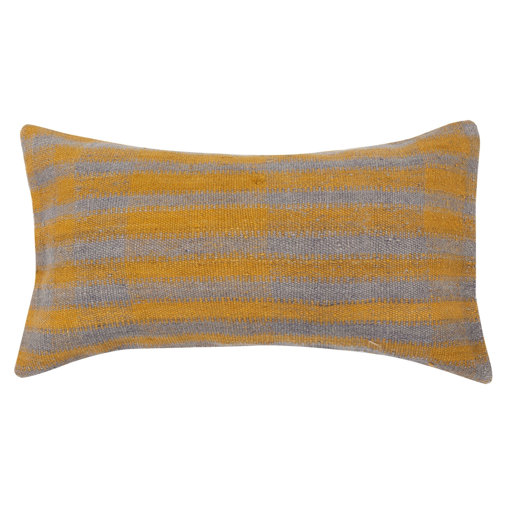 Copricuscino Kilim vintage 16 "x28". Federa intrecciata a mano. Copricuscino lombare