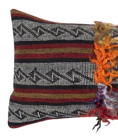 16"x28" Vintage Kilim Cushion Cover. Turkish Lumbar Pillow Cover. Throw Pillow