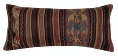 16"x36" SET OF 2 - Handwoven Lumbar Pillow Covers. Rustic Kilim Cushion Covers