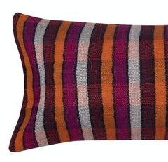16"x36" Turkish Kilim Lumbar Pillow Cover. Handwoven Accent Pillow. Throw Pillow