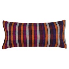 16"x36" Turkish Kilim Lumbar Pillow Cover. Handwoven Accent Pillow. Throw Pillow