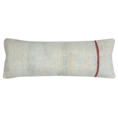 16"x45" Kilim Lumbar Pillow Cover. Handwoven Cushion Cover. Hemp Throw Pillow
