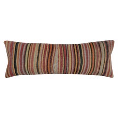 16"x46" Kilim Lumbar Pillow Cover. Handwoven Accent Pillow. Wool Cushion Cover