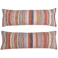 16"x46" SET OF 2 - Handmade Kilim Cushion Covers. A pair of Lumbar Pillow Covers