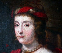 17 - 18 cent. Painting Maria Stuart Queen of Scots British Oil on canvas