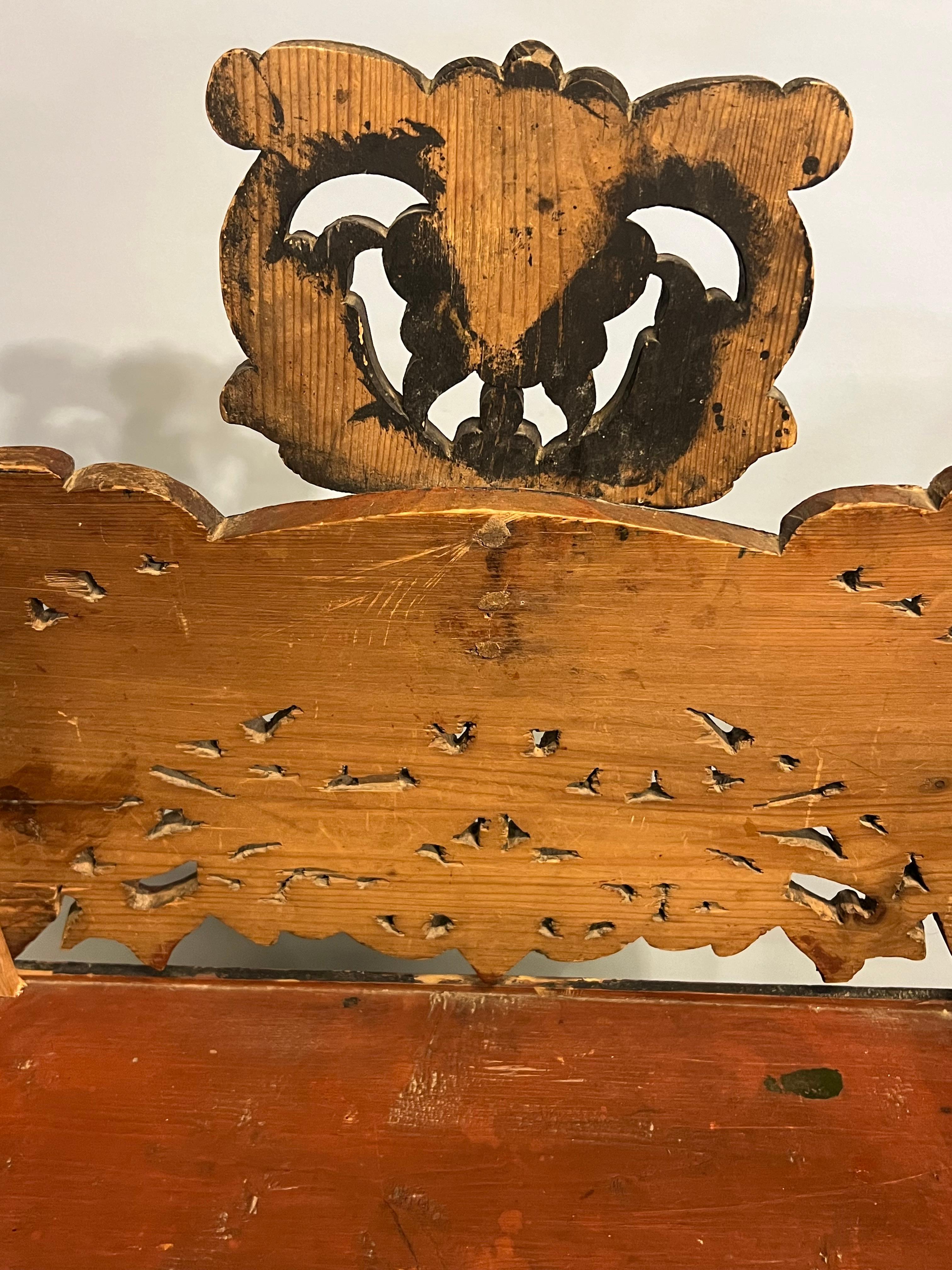 17/1800s Estantería de pared de calidad de museo, granja primitiva / cabaña RÚSTICA Antigua en venta 2