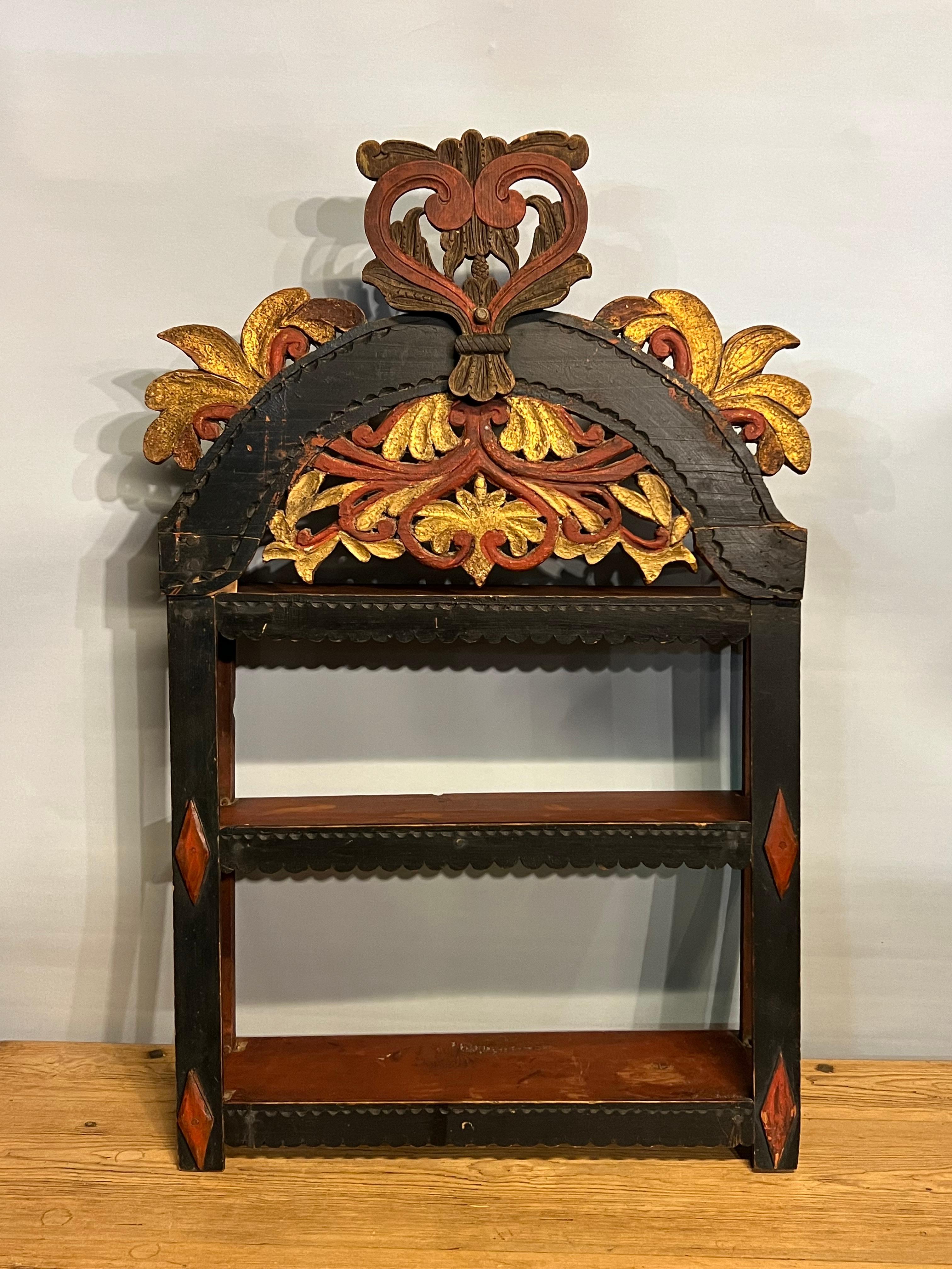 17/1800s Estantería de pared de calidad de museo, granja primitiva / cabaña RÚSTICA Antigua en venta 4