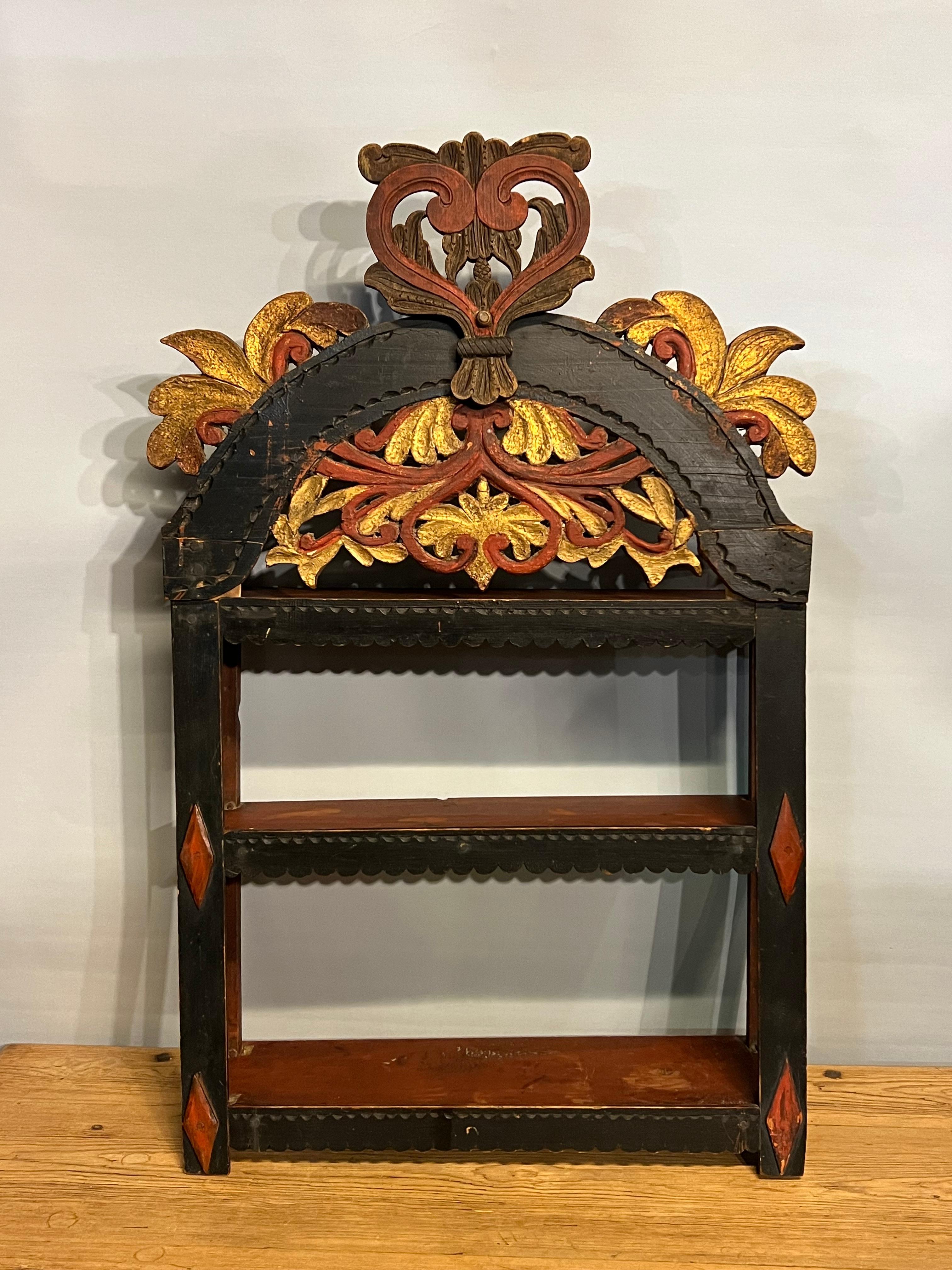 17/1800s Estantería de pared de calidad de museo, granja primitiva / cabaña RÚSTICA Antigua en venta 5
