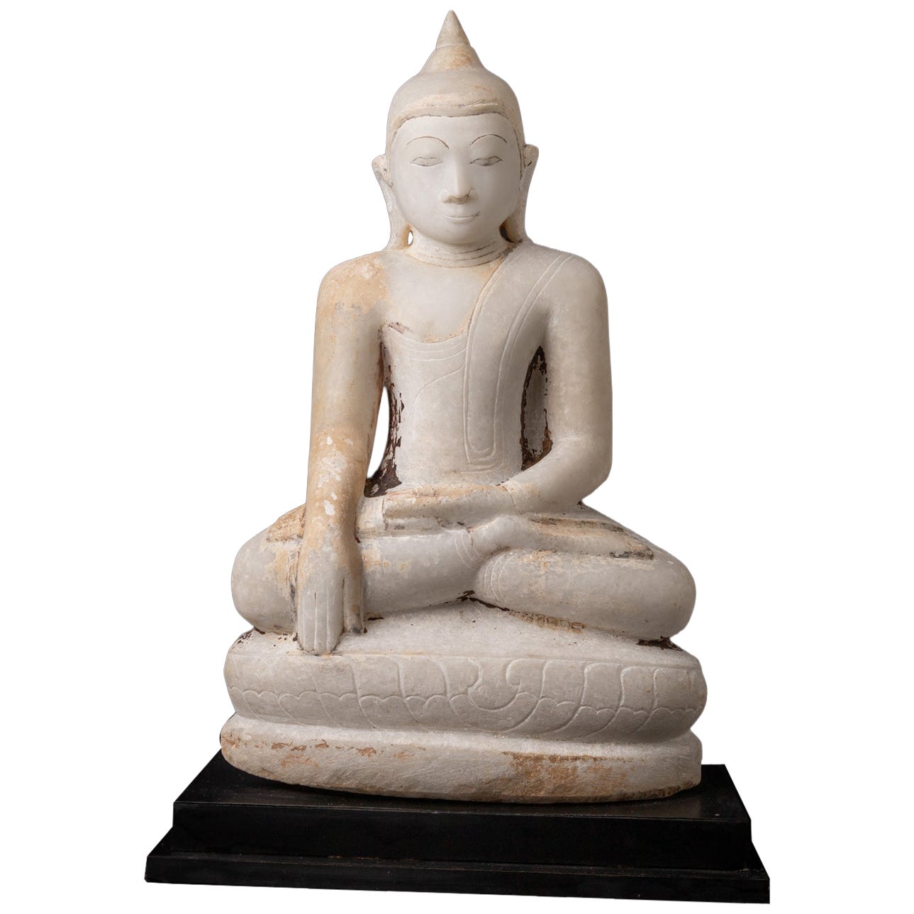 Estatua antigua de Buda de mármol birmano, de los siglos XVII-XVIII, procedente de Birmania en venta