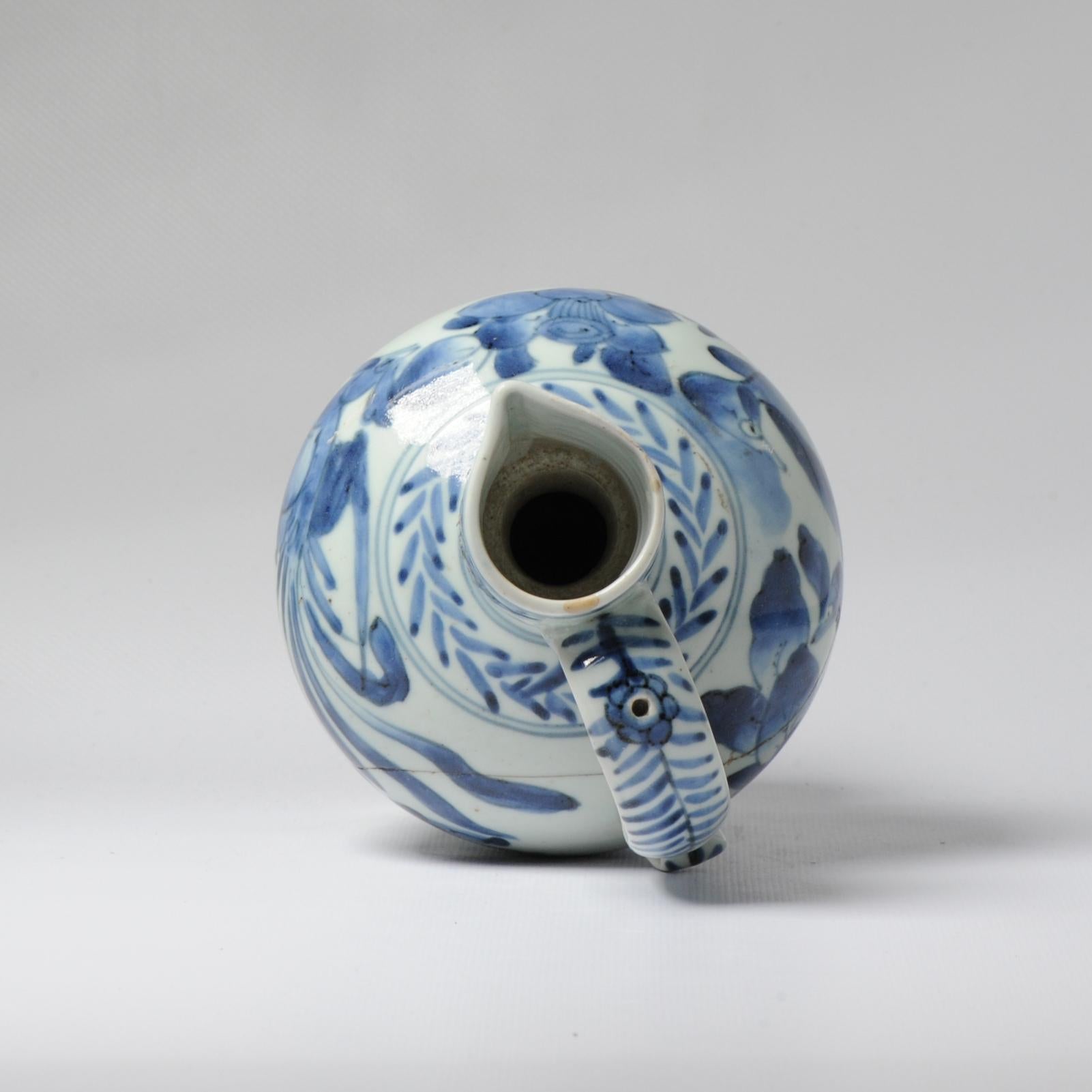 17th/18th Century Japanese Porcelain Birds Jug Blue White Dish Antique For Sale 8