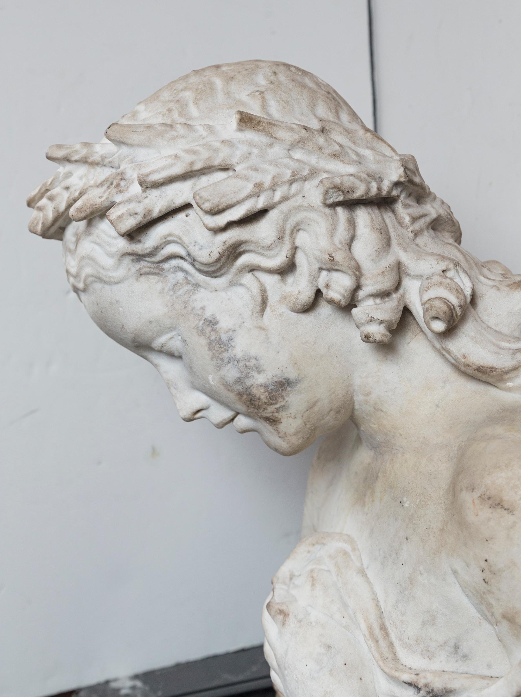 17/18th Century Marble Bust of Young Woman For Sale at 1stDibs | 18th ...