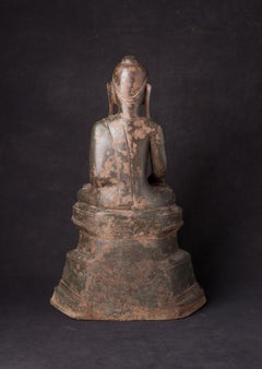 17-18th century Special antique bronze Shan Buddha statue from Burma