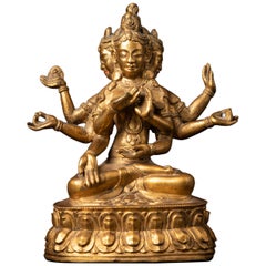 17-18th century Special bronze Tibetan statue of Namgyälma from Tibet