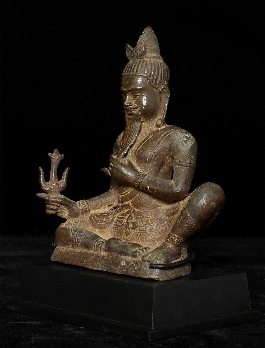 Cast 17/18thC Antique Vietnamese Bronze Shiva, 7903 For Sale