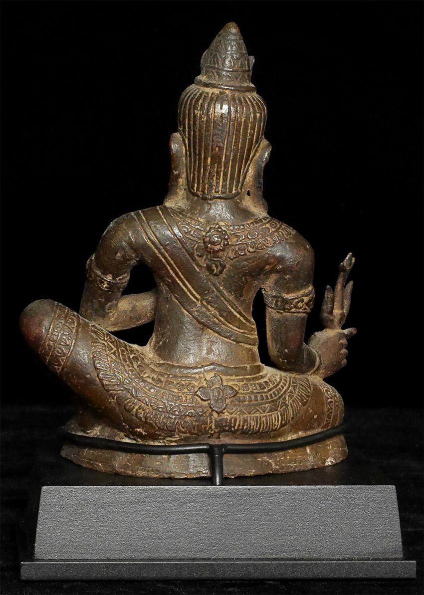 17/18thC Antique Vietnamese Bronze Shiva, 7903 In Good Condition For Sale In Ukiah, CA