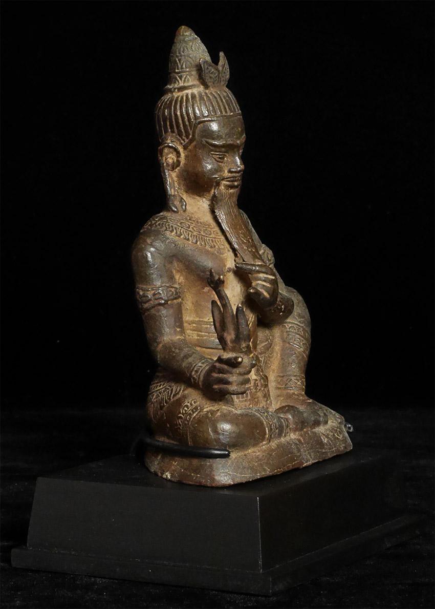 20th Century 17/18thC Antique Vietnamese Bronze Shiva, 7903 For Sale