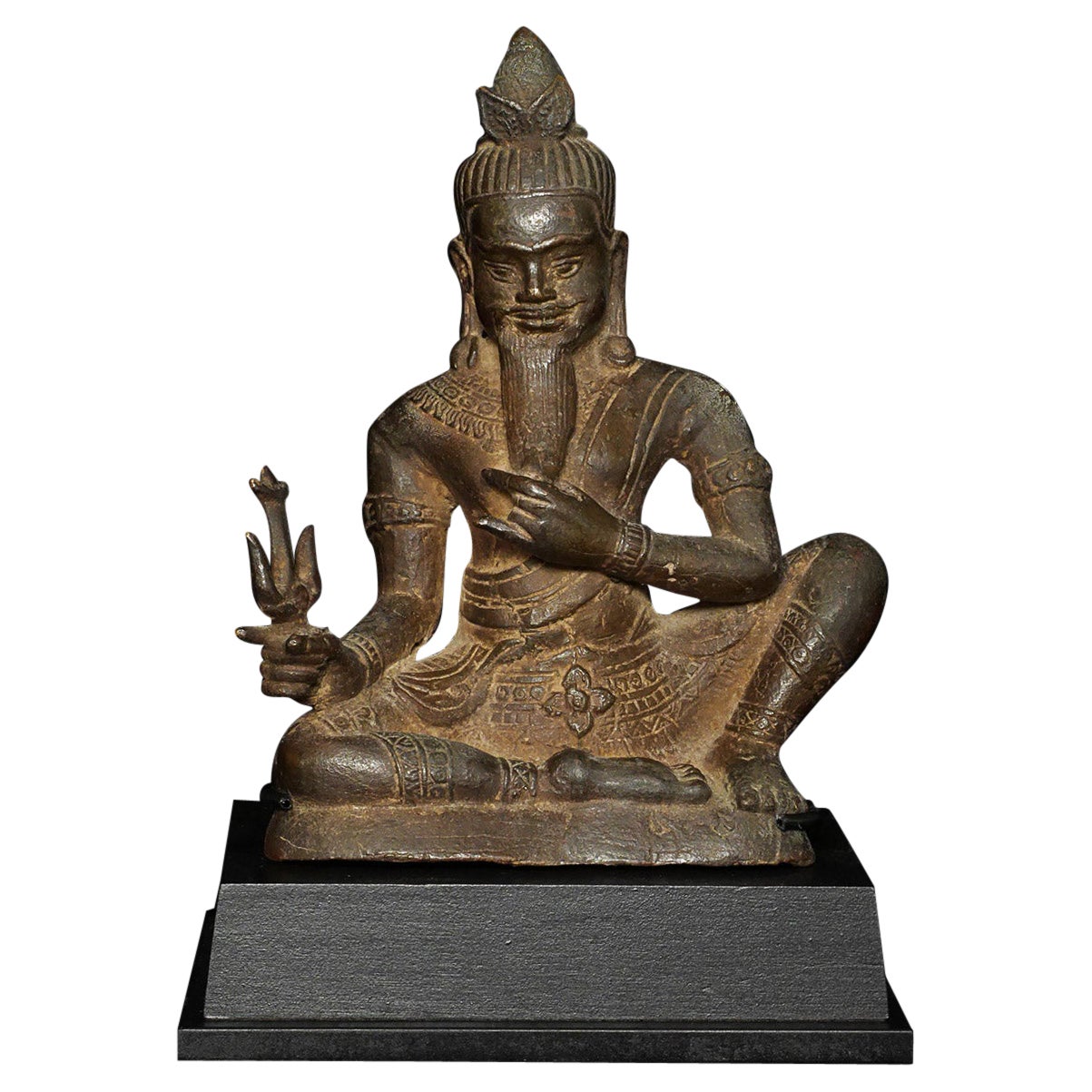 Shiva en bronze vietnamien ancien du 17/18e siècle, 7903 en vente