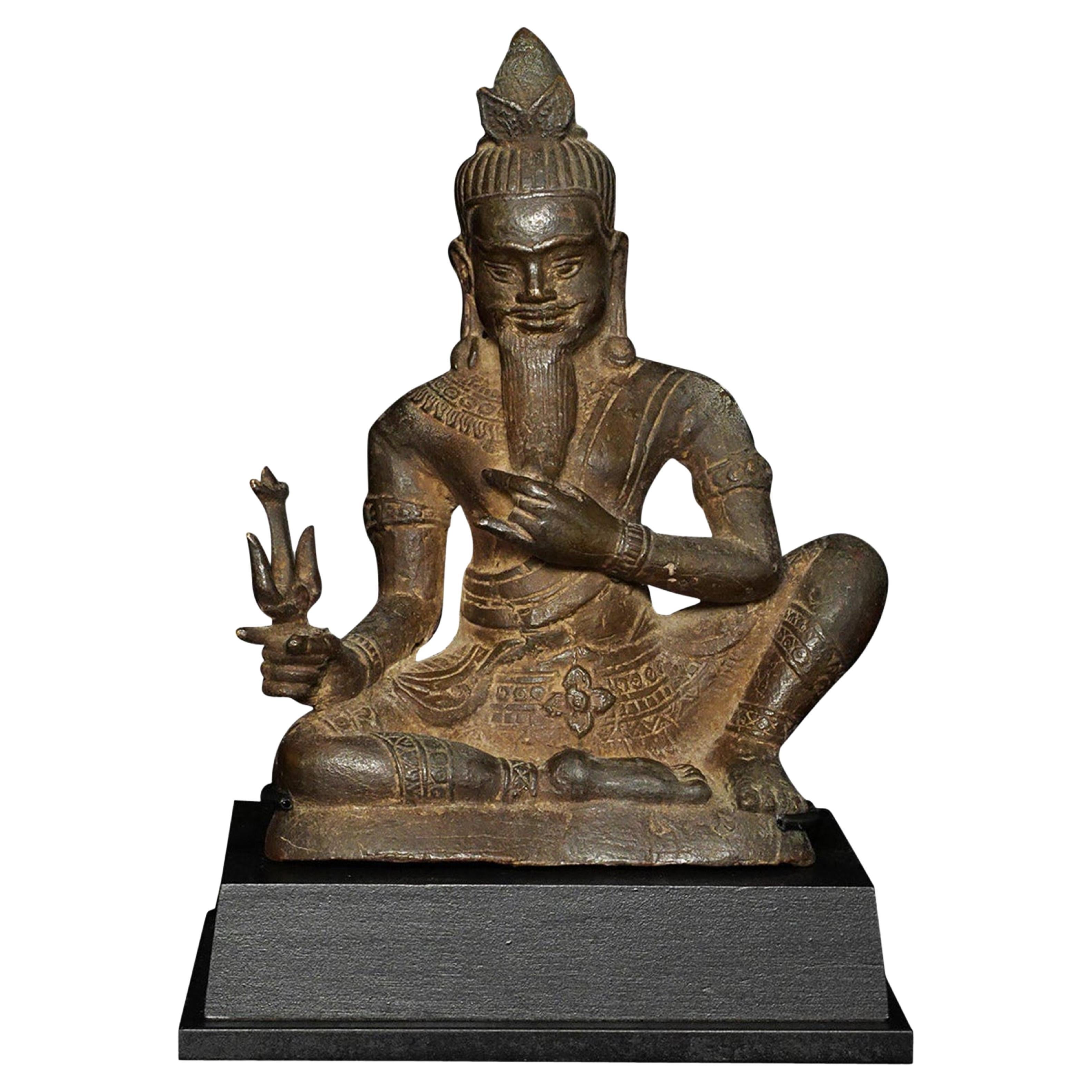 Shiva en bronze vietnamien ancien du 17/18e siècle, 7903 en vente