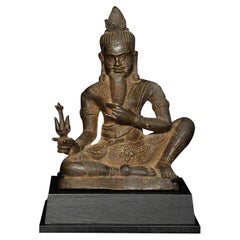 Shiva en bronze vietnamien ancien du 17/18e siècle, 7903