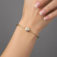 17 Baguette-Diamanten 14K (oder 18k auf Anfrage) Gelbgold-Armspange