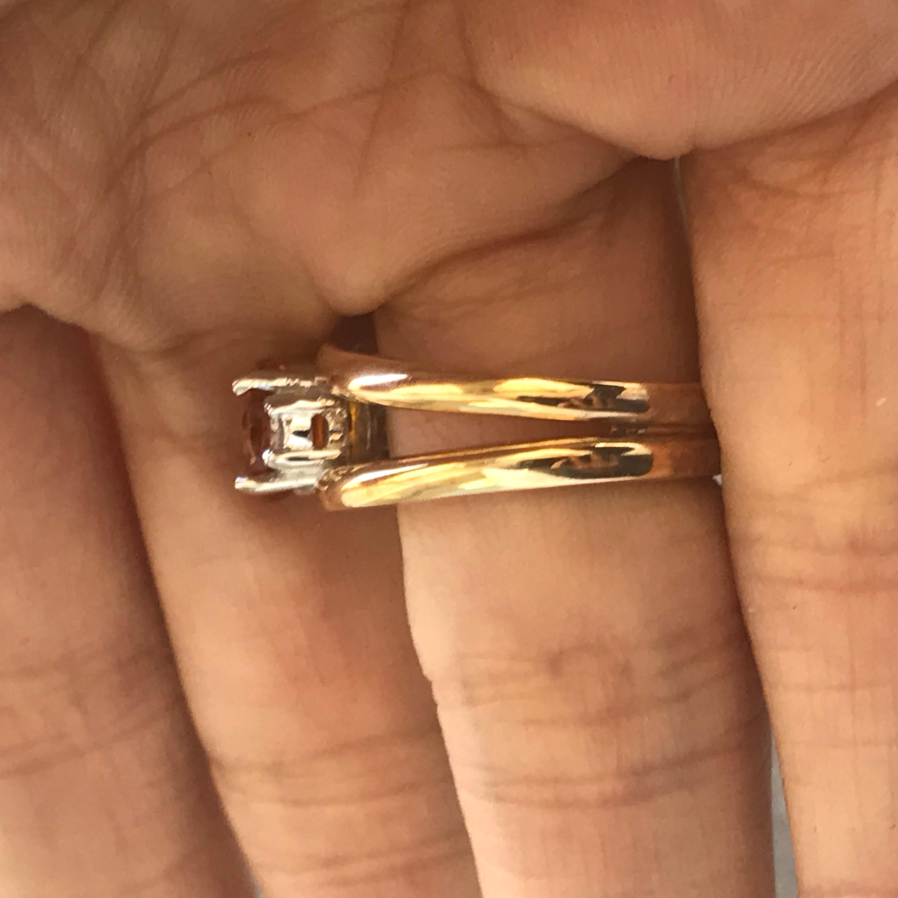 Modern 1.7 Carat Approximate Oval Orange Sapphire and Diamond Ring, Ben Dannie For Sale