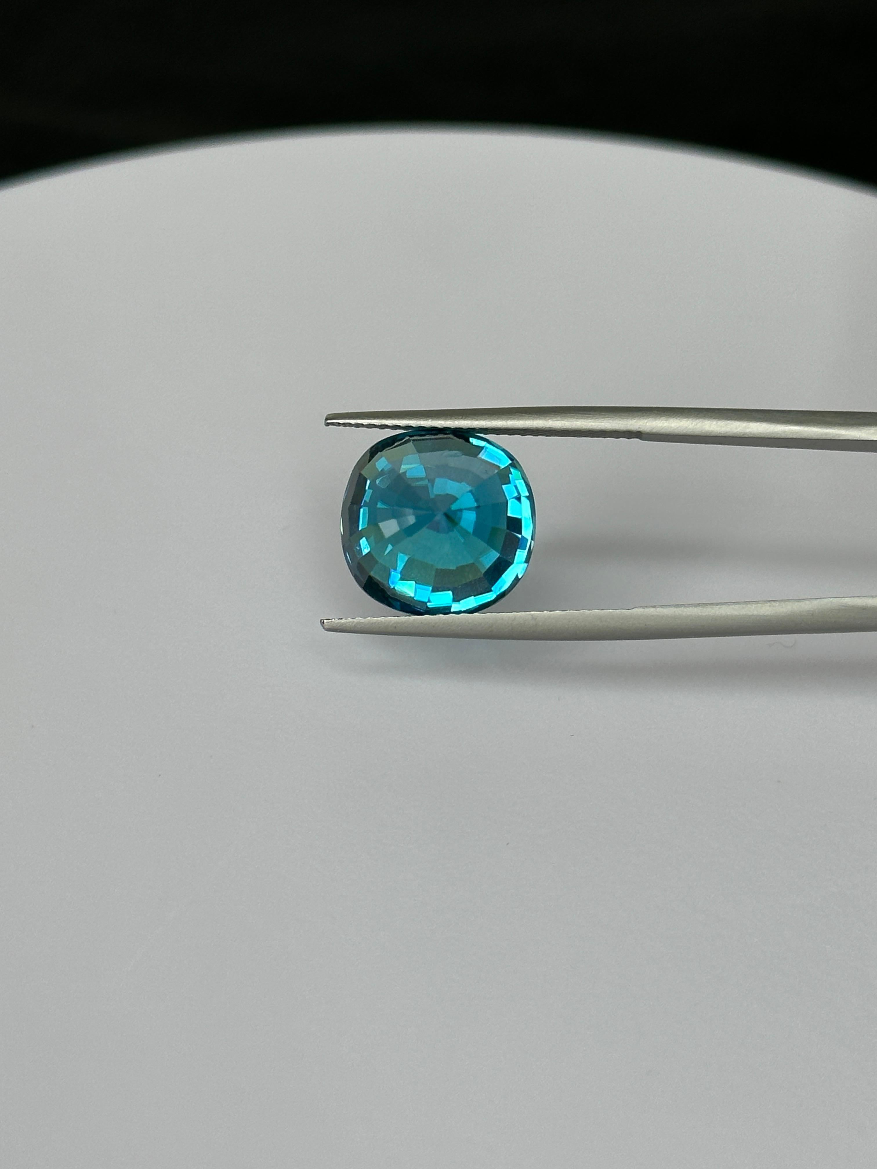 17 Carat Collector's Cambodian Blue Zircon For Sale 7
