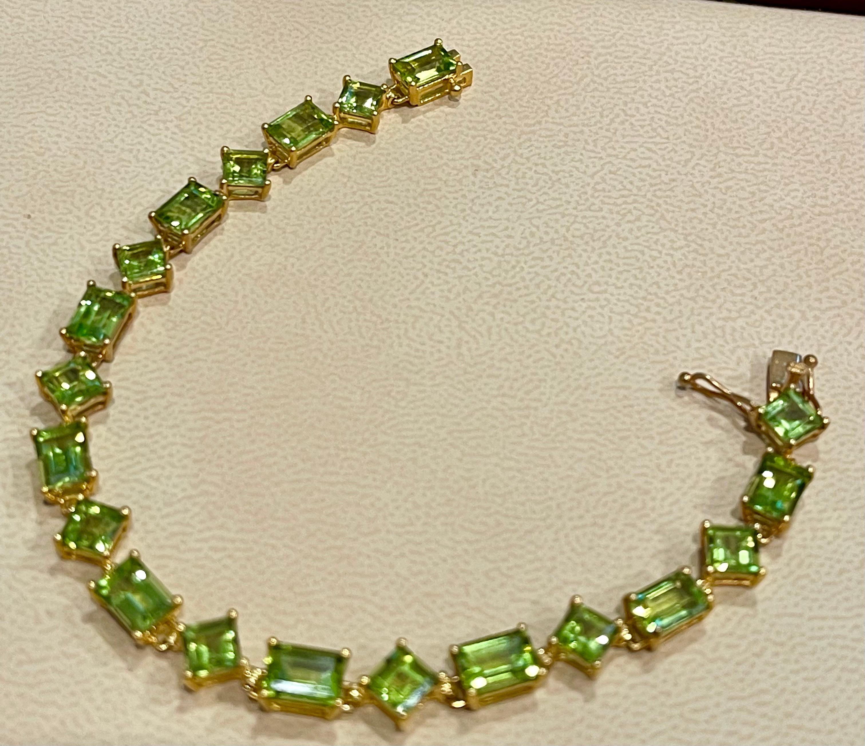 emerald and peridot bracelet