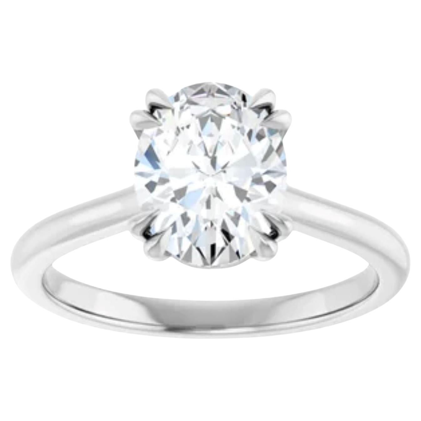 1.7 carat oval ring For Sale